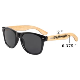 Black Frame Bamboo Iconic Sunglasses