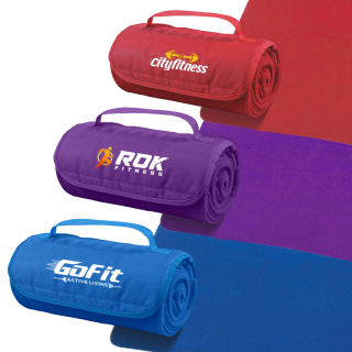 Promotional Roll-Up Fleece Blankets