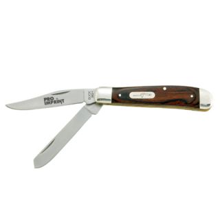 Engraved Buck Trapper Two Blade Pocket Knives