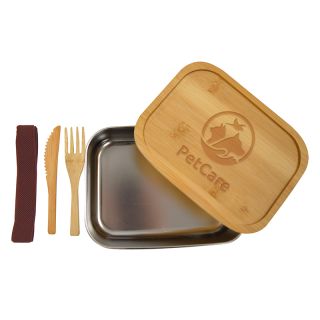 Sophisticate Stainless and Bamboo Bento Boxes