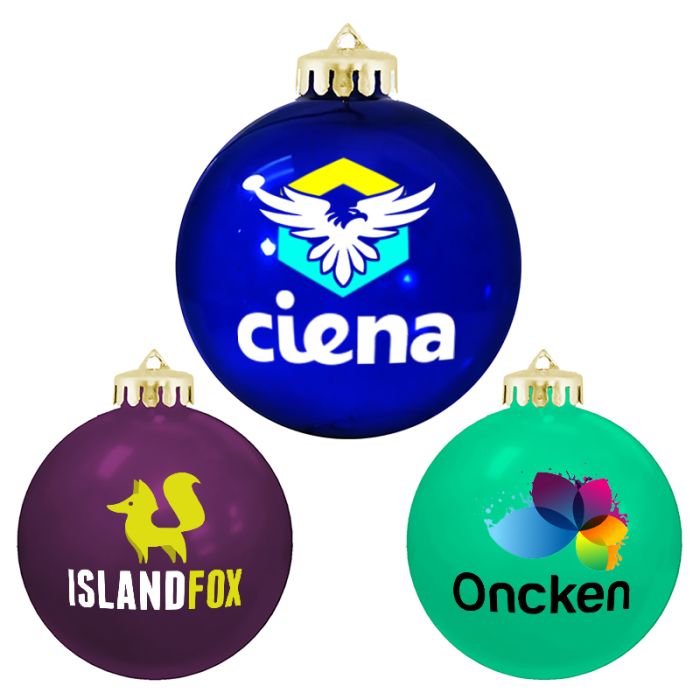 Custom 3.25" Round Glossy Shatterproof Ornaments