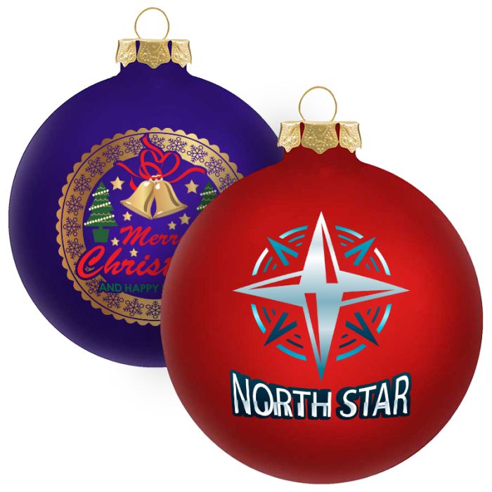 Custom 3.25" Round Traditional Glass Ball Ornaments