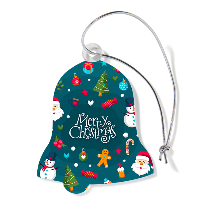 Custom Bell Shaped USA Made Acrylic Ornaments