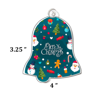 Bell Shaped USA Made Acrylic Ornaments