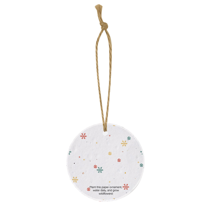 Custom Bloomin Circle Shaped Plantable Holiday Ornaments