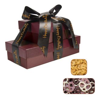 Printed Cosmopolitan Towers - Chocolate Covered Pretzels and Cashews