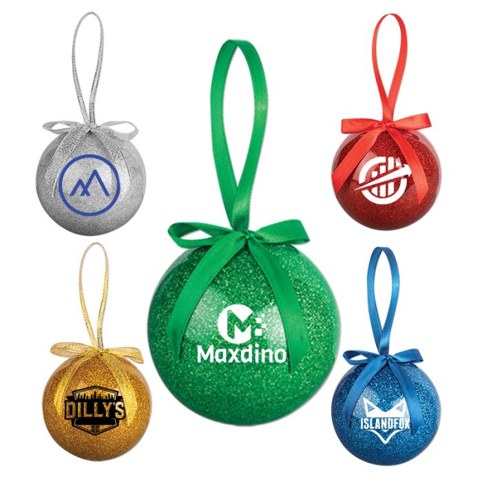 Custom Printed Glitter Ornaments