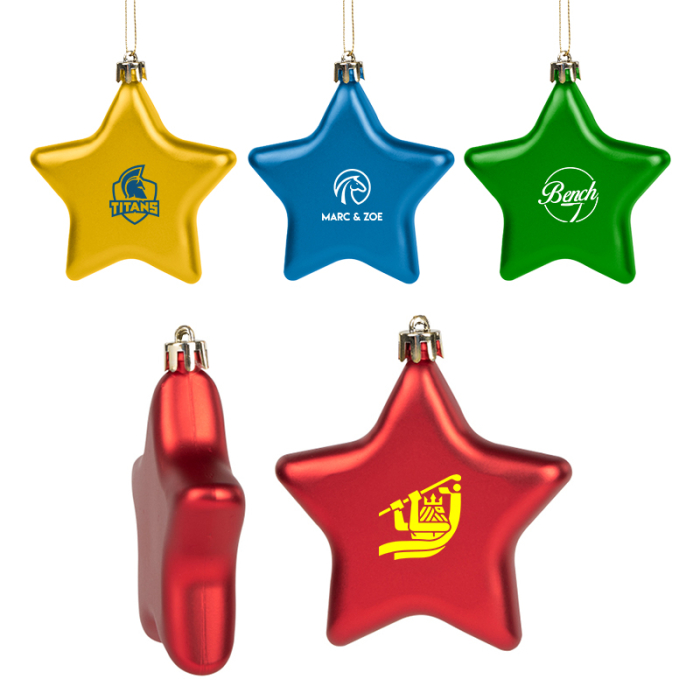 Custom Printed Star Ornaments