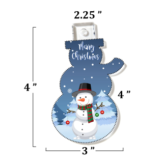 Snowman Shaped USA Made Acrylic Ornaments