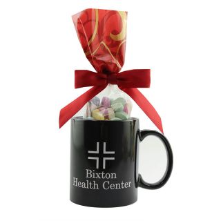 ized Ceramic Gift Mugs with Conversation Hearts Candy