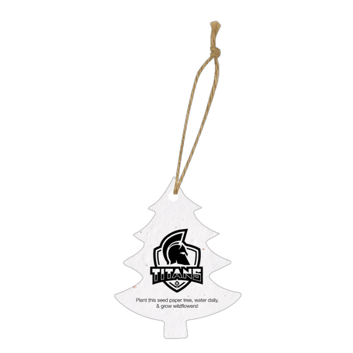 Personalized Bloomin Tree Shaped Plantable Holiday Ornaments