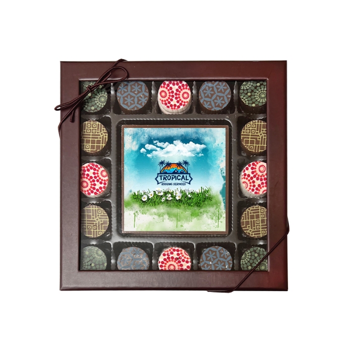 Personalized Chocolate Bars with 16 Truffles