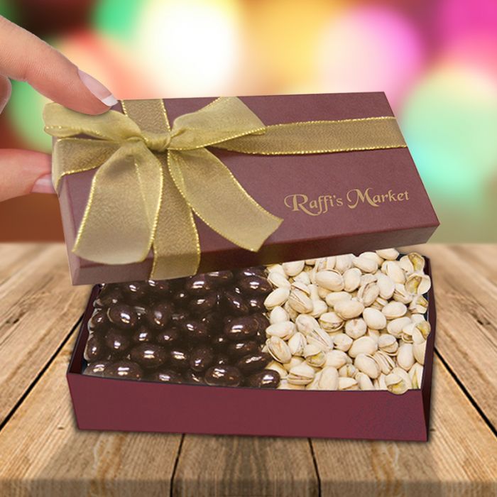 Promotional Executive Gift Box with Chocolate Almonds & Pistachios