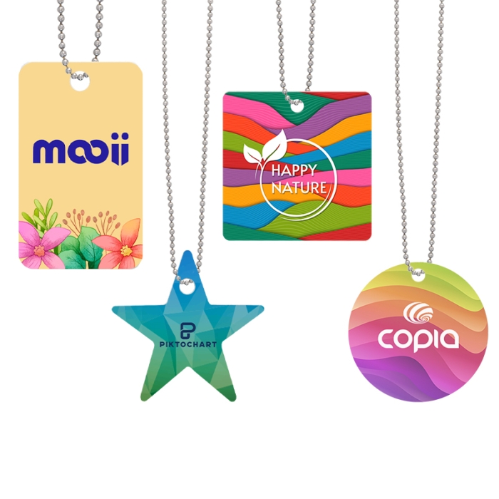 4 Inch Custom Shaped Acrylic Charms with Chain