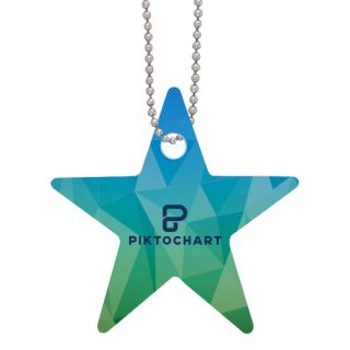 Acrylic Charms with Chain - Star