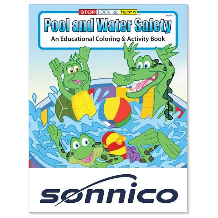 Custom Pool and Water Safety Coloring Books 