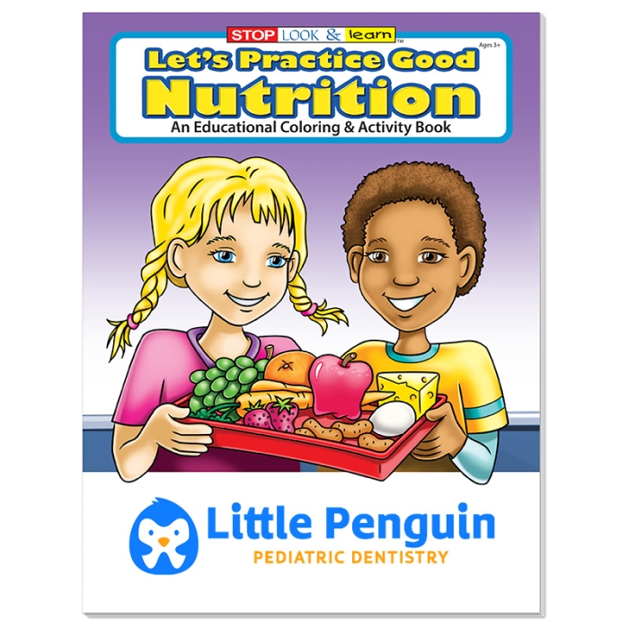 Custom Printed Let's Practice Good Nutrition Coloring Books