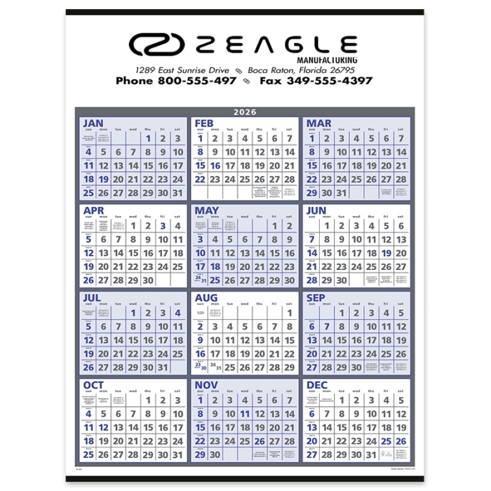 Custom Span-A-Year Wall Calendars