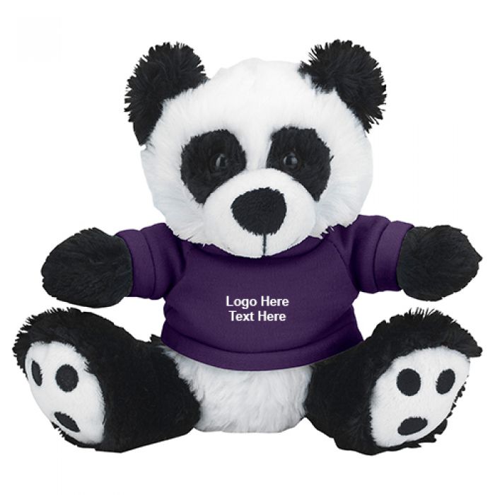 Promotional 6 Inch Big Paw Panda with Shirts