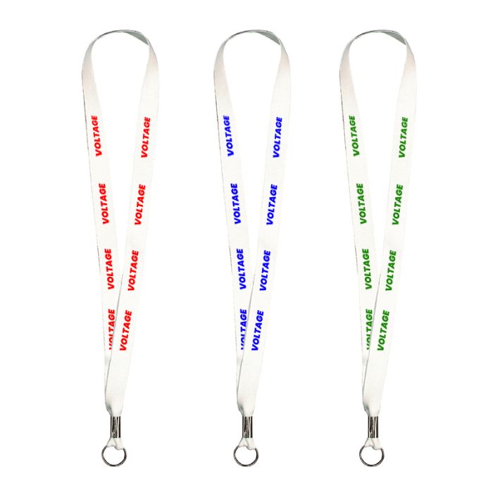 Promotional White Lanyards with Full Color Imprint