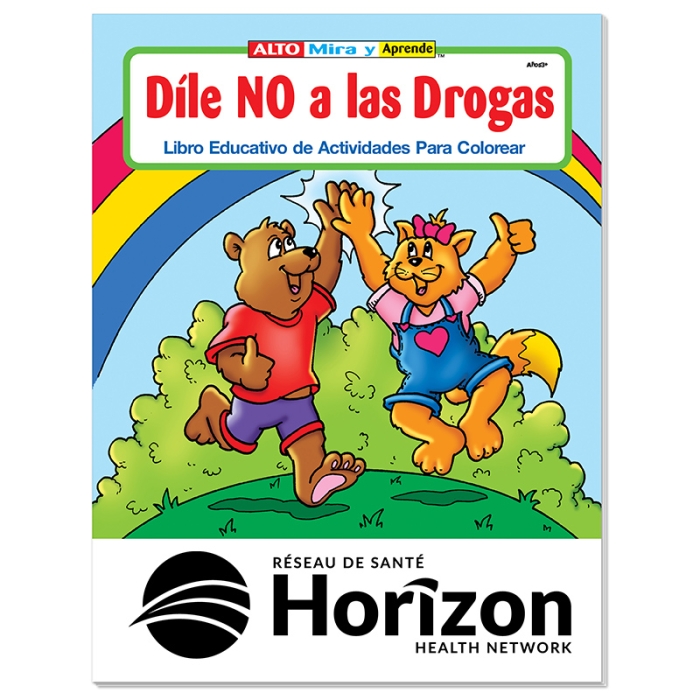 Customized Smart Kids Say No to Drugs Coloring Books Spanish 