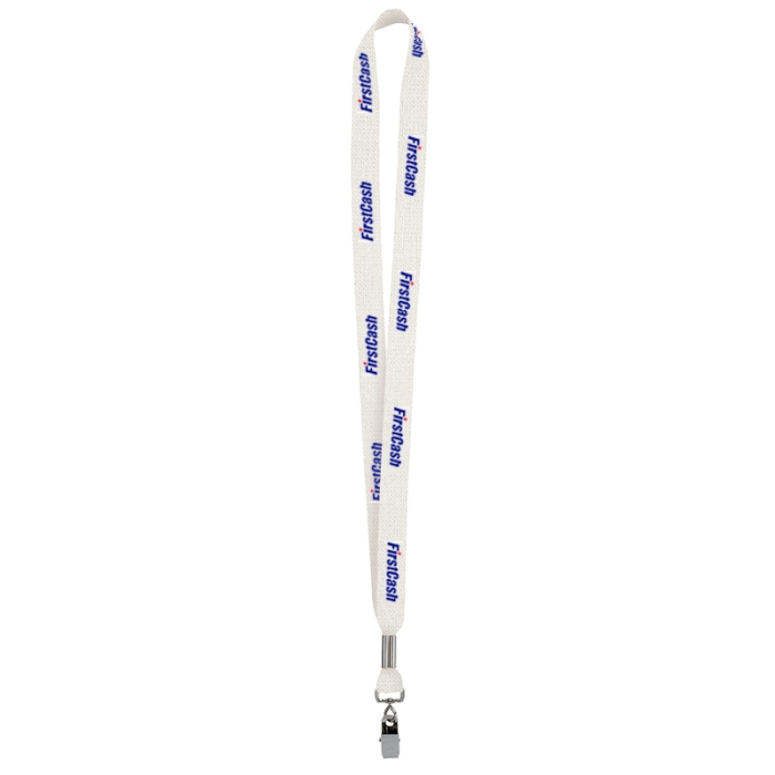 Imprinted 1 Inch RPET Fine-Print Lanyards