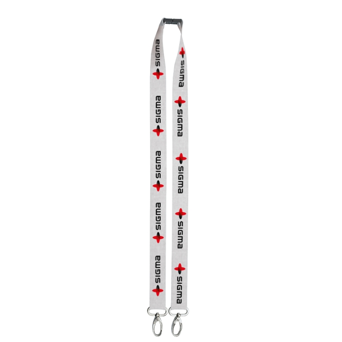 Imprinted 3/4 Inch Double Hanger Lanyards