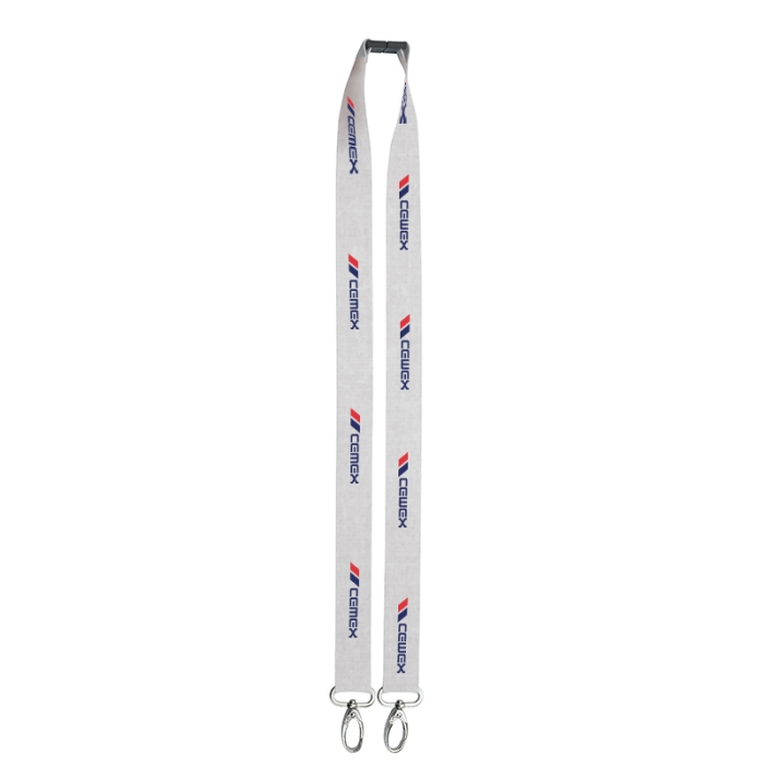 Imprinted 5/8 Inch Double Hanger Lanyards