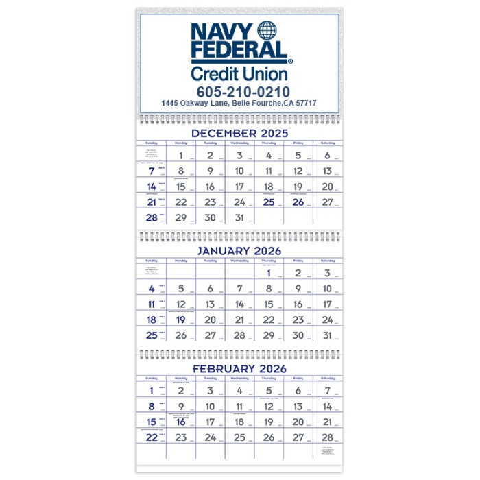 Imprinted Blue and Grey Commercial Planners