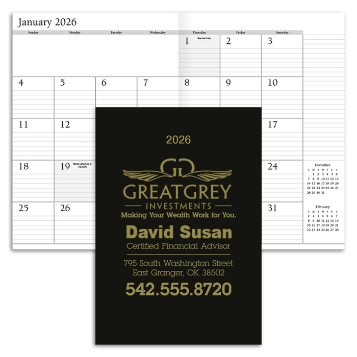 Imprinted Leatherette Planners