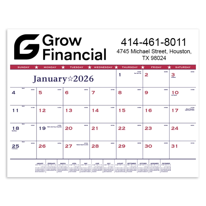 Personalized Patriotic Desk Pads