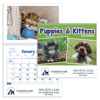 Puppies and Kitten Pocket Calendars
