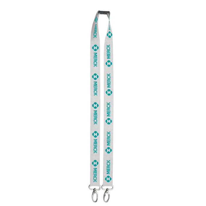 Promotional .375 Inch Double Hanger Lanyards