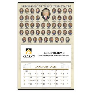 Presidents Hanger 12-Month Wall Calendars