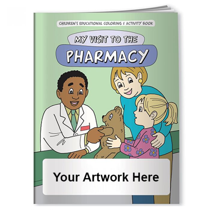 Custom Imprinted Coloring Books-My Visit To The Pharmacy