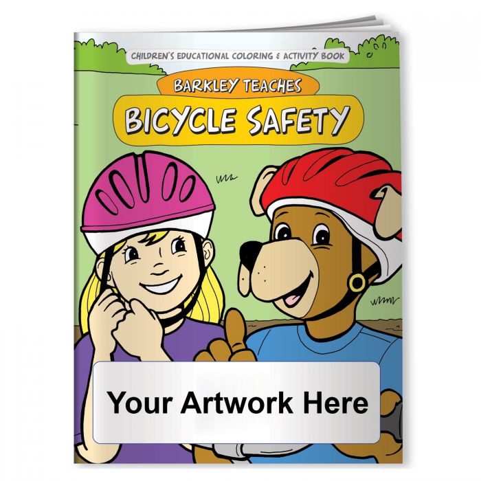 Custom Printed Barkley Teaches Bicycle Safety Coloring Books