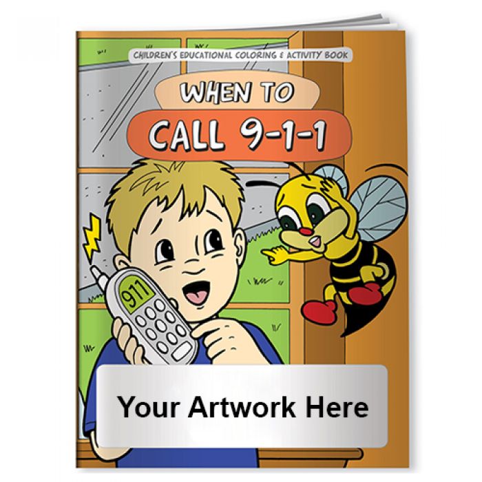 Custom Printed Coloring Books-Emergency-When To Call 9-1-1
