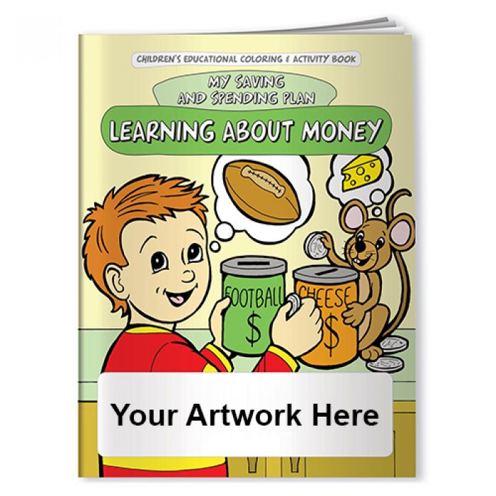 Custom Printed Financial-Learning About Money-My Saving And Spending Plan-Coloring Books