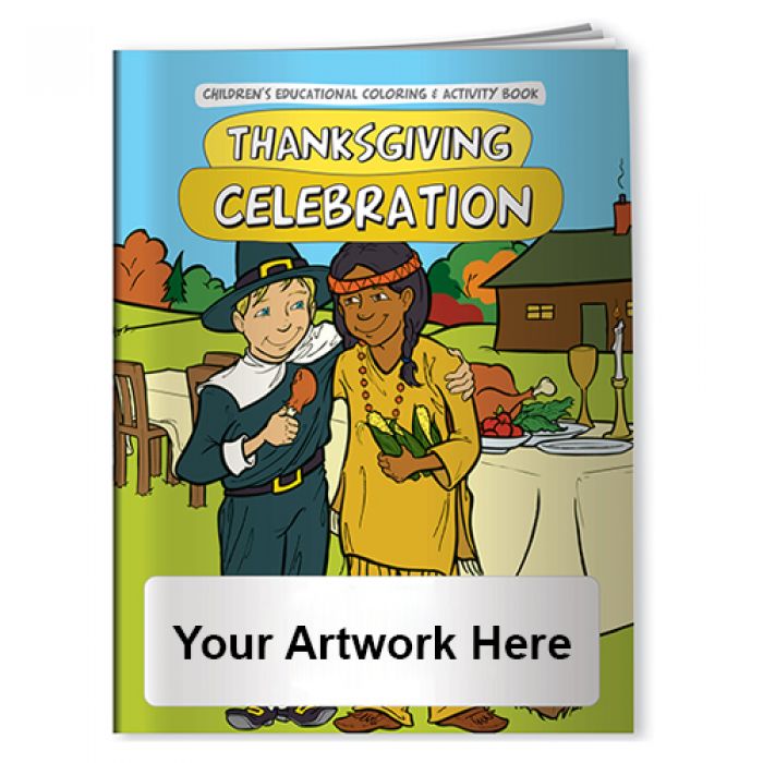 Custom Printed Holiday-Thanksgiving Celebration Coloring Books