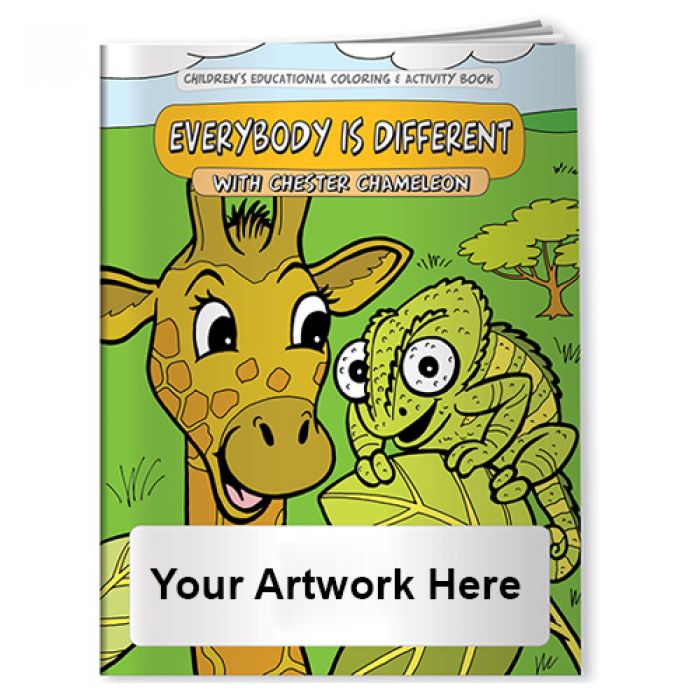 Customized Everybody Is Different with Chester Chameleon Coloring Books