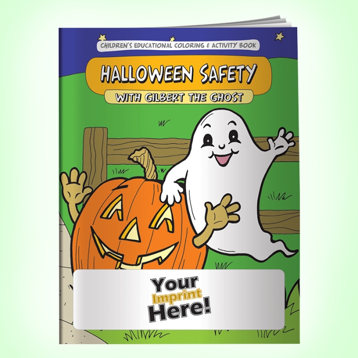 Customized Halloween Safety with Gilbert the Ghost Coloring Books