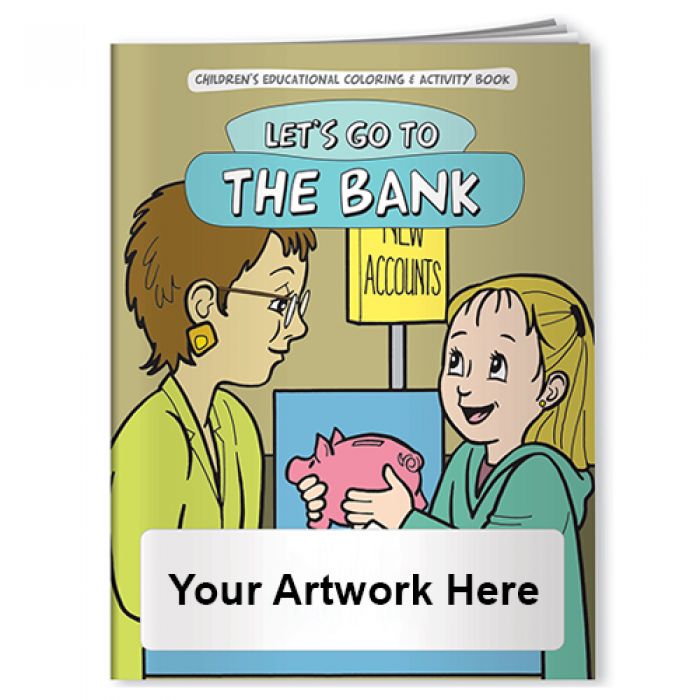 Personalized Let's Go To The Bank Coloring Books