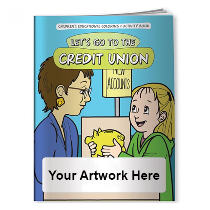 Personalized Let's Go to the Credit Union Coloring Books