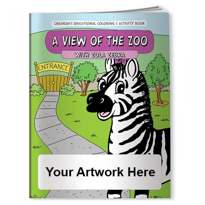 Promotional Coloring Books - A View Of The Zoo with Zola Zebra