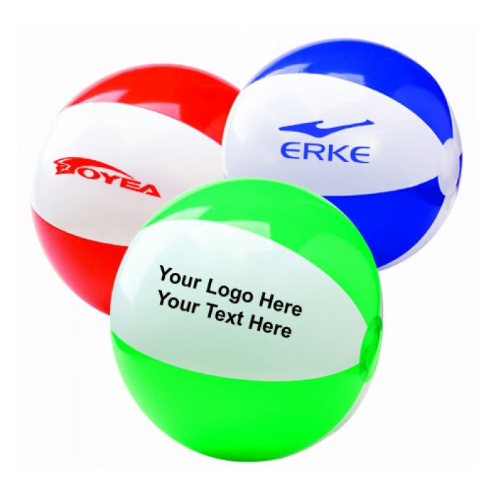 6 Inch Promotional Logo Two-Tone Inflatable Beach Balls