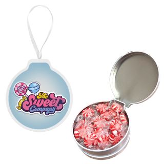 Full Color Ornament Tins with Candy