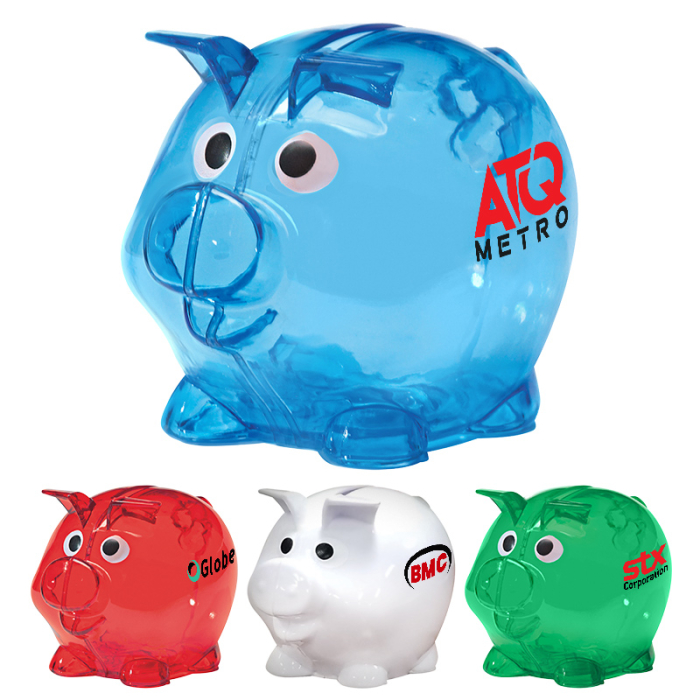 Customized Mini Plastic Piggy Banks