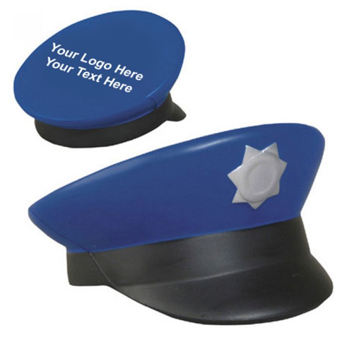 Promotional Logo Police Caps Stress Balls