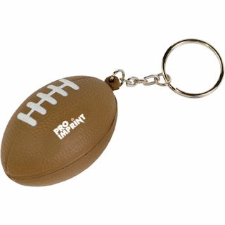 Printed Mini Football Stress Reliever Keychains
