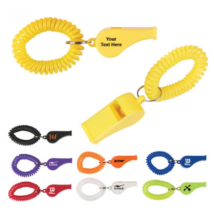 Custom Printed  Whistle With Coil